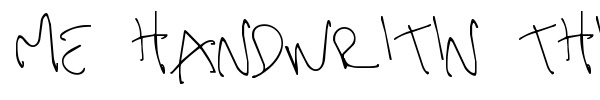 Me Handwritin Thin font preview